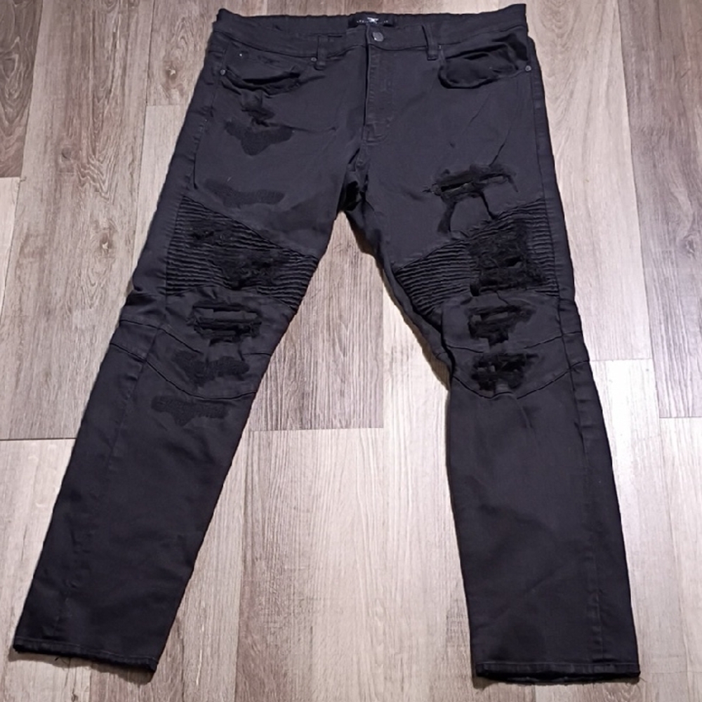 Jordan‎ Craig Men's Black Ripped Skinny Jeans